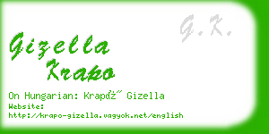 gizella krapo business card